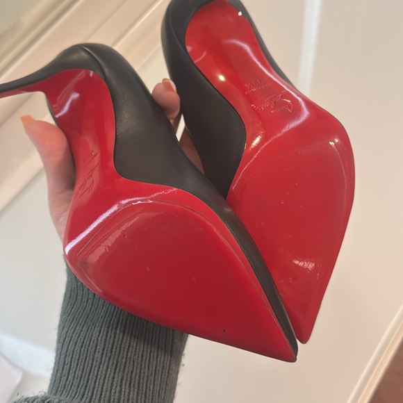 Christian Louboutin Pigalle Follies 100 black nappa leather EU 38.5 - Picture 2 of 11